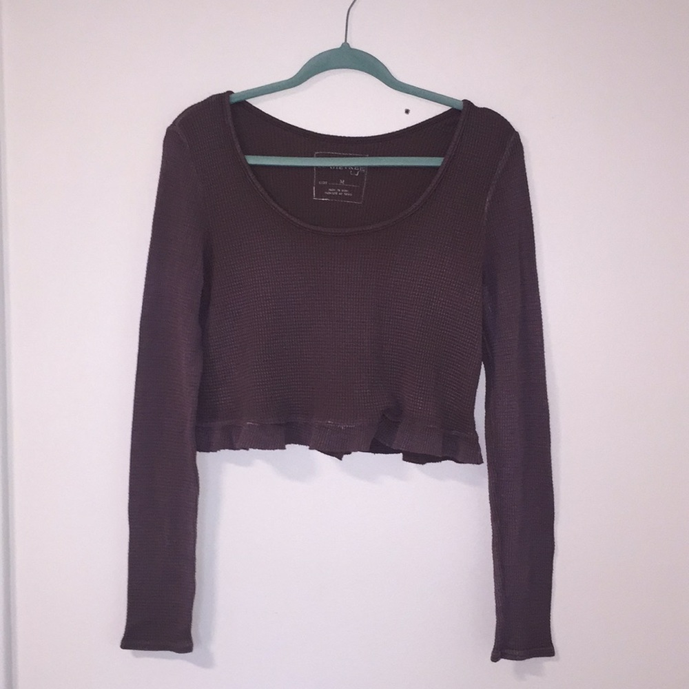 Free People long sleeved crop top